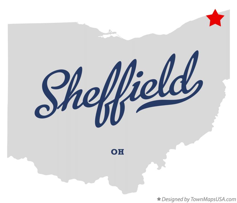 Map of Sheffield, Ashtabula County, OH, Ohio