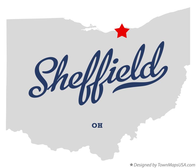 Map of Sheffield, Lorain County, OH, Ohio