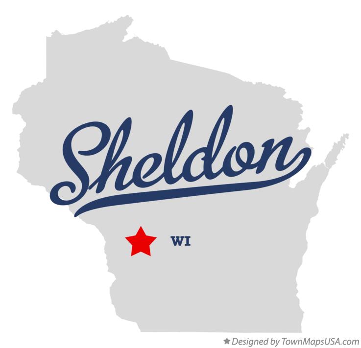 Map of Sheldon, Monroe County, WI, Wisconsin