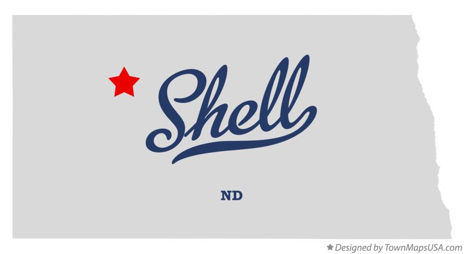Map of Shell, ND, North Dakota