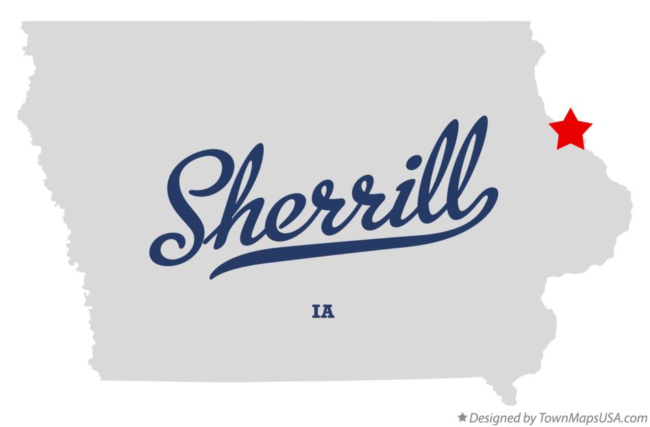 Map of Sherrill, IA, Iowa