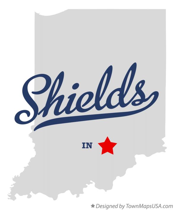Map of Shields, IN, Indiana