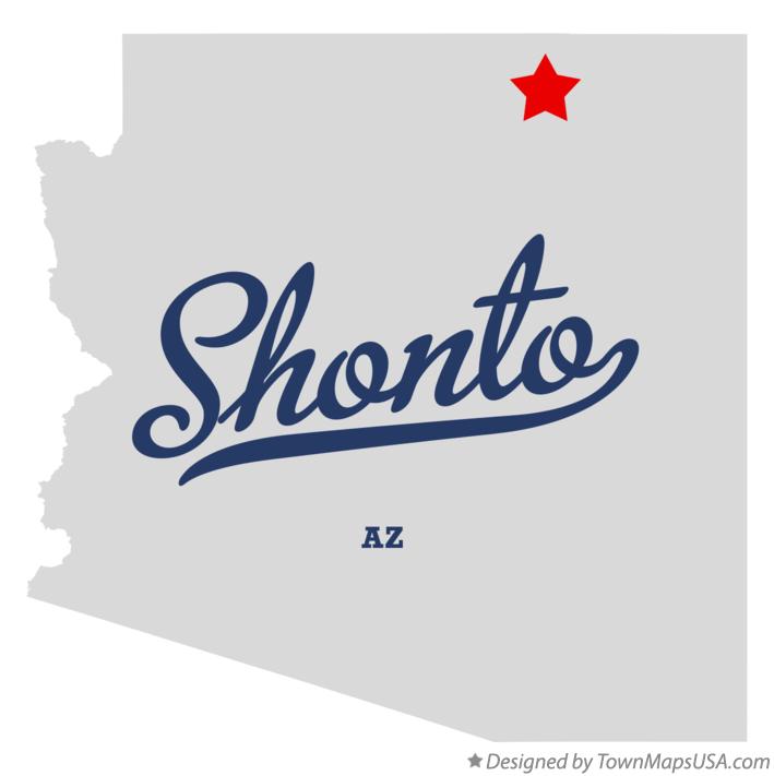 Map of Shonto, AZ, Arizona
