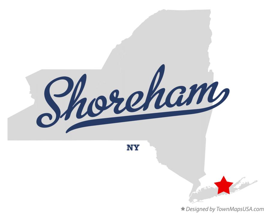 Map of Shoreham, NY, New York