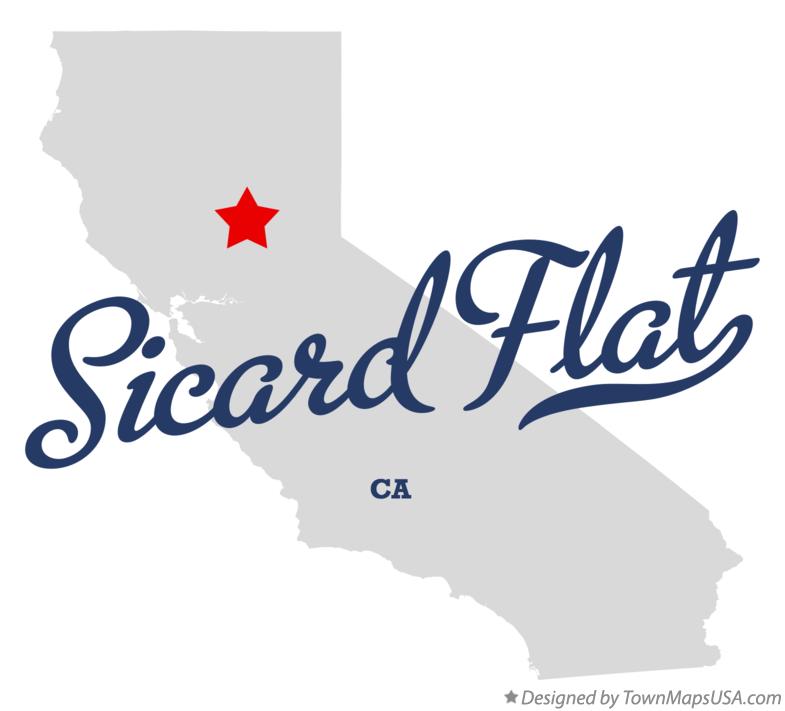 Map of Sicard Flat, CA, California