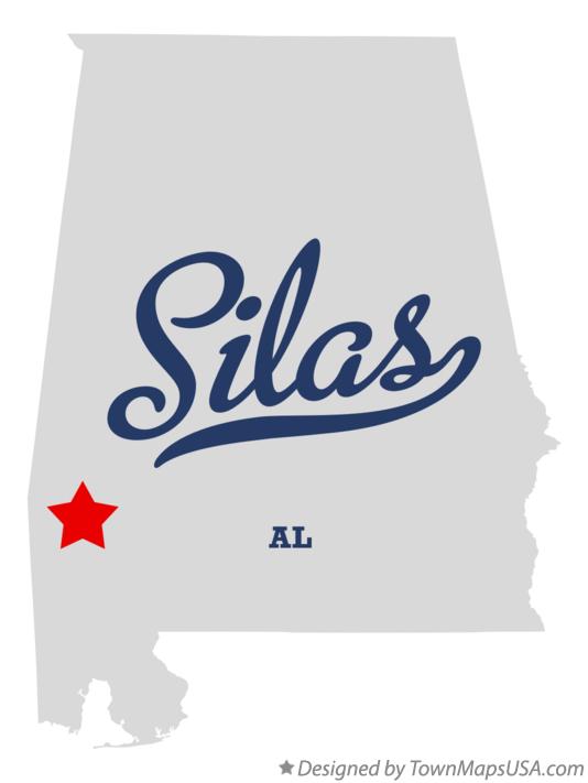 Map of Silas, AL, Alabama