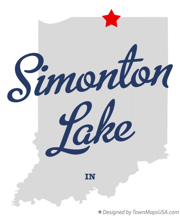 Map of Simonton Lake, IN, Indiana
