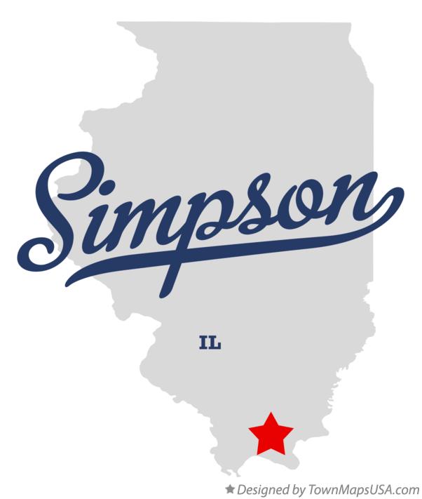Map of Simpson, IL, Illinois
