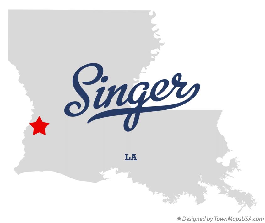 Map of Singer, LA, Louisiana