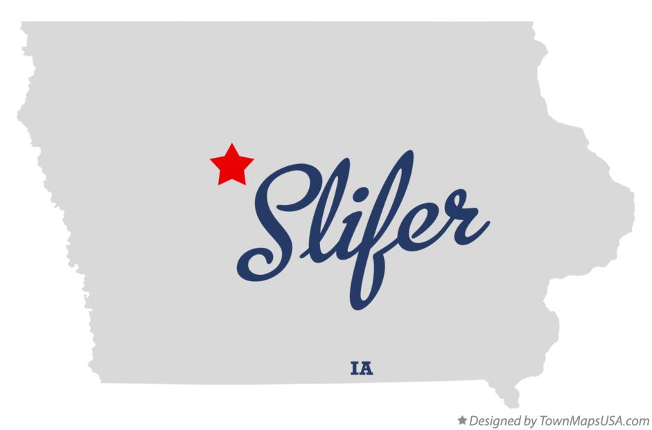 Map of Slifer, IA, Iowa