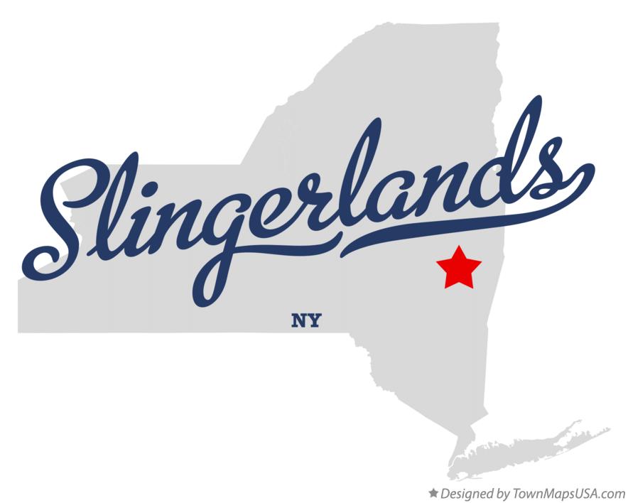 Map of Slingerlands, NY, New York