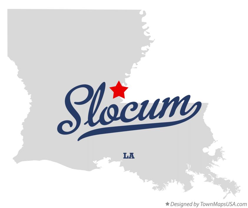 Map of Slocum, LA, Louisiana