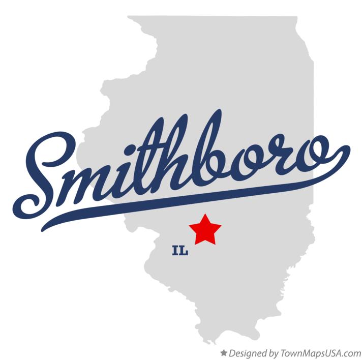 Map of Smithboro, IL, Illinois