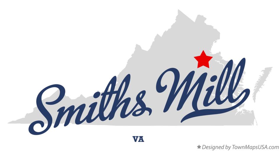 Map of Smiths Mill, VA, Virginia