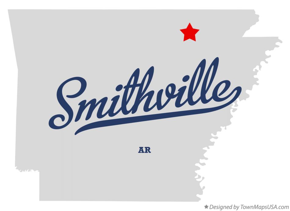 Map of Smithville, AR, Arkansas