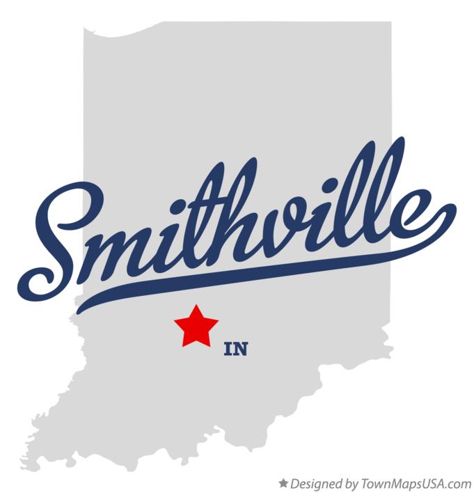 Map of Smithville, IN, Indiana