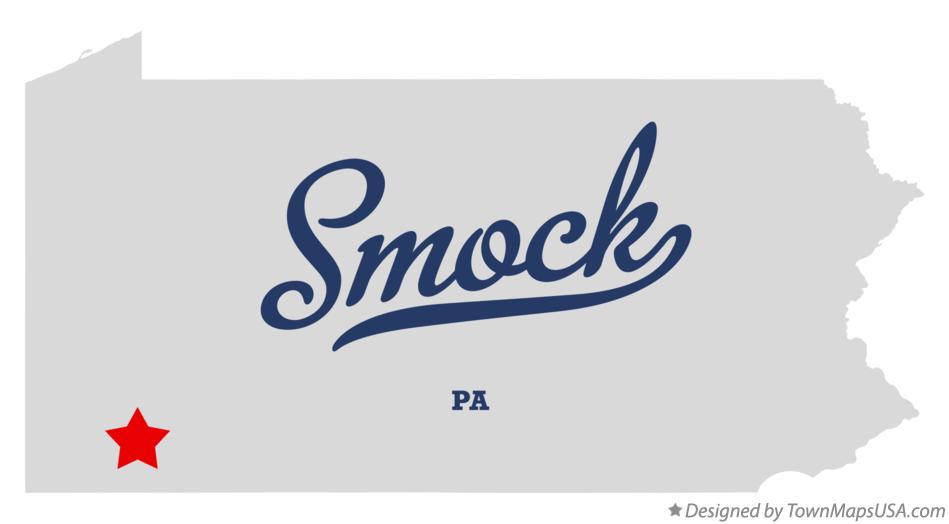 Map of Smock, PA, Pennsylvania