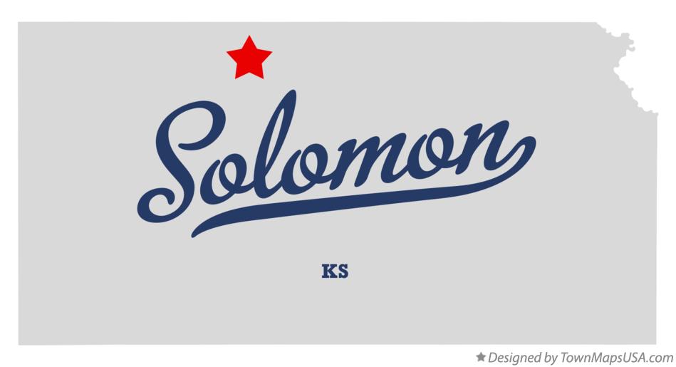 Map of Solomon, Phillips County, KS, Kansas