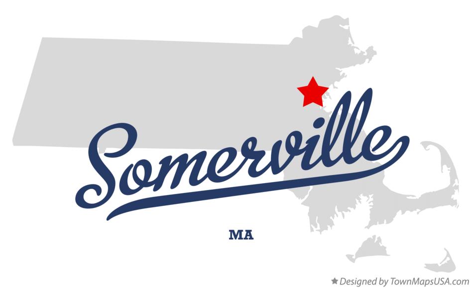Map of Somerville, MA, Massachusetts