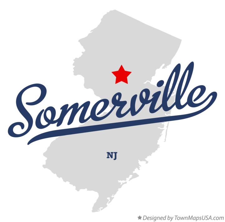Map of Somerville, NJ, New Jersey