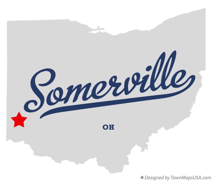Map of Somerville, OH, Ohio