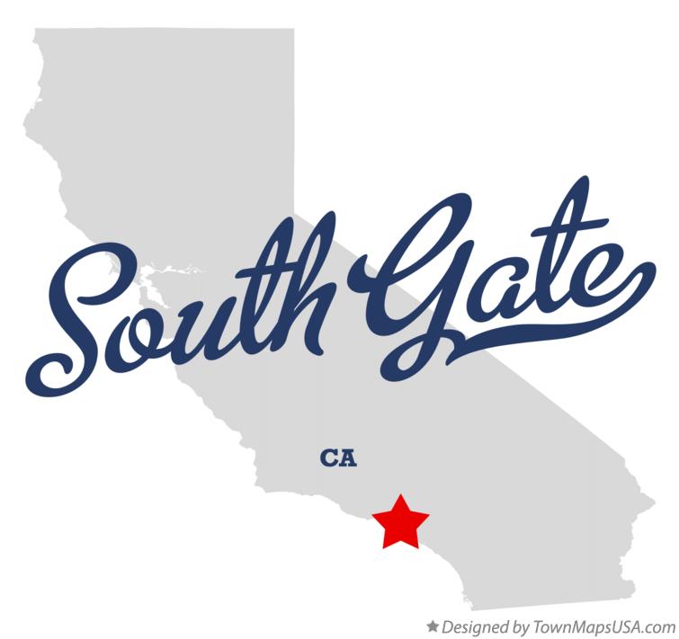 Map of South Gate, CA, California