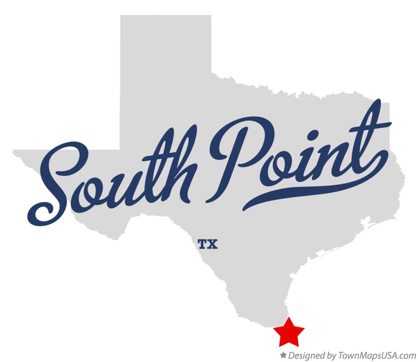 Map of South Point, TX, Texas