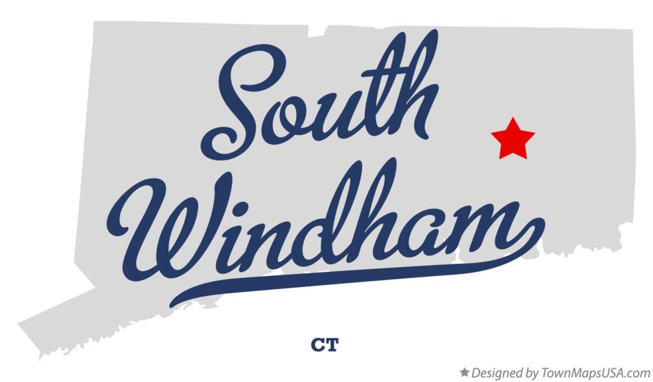 Map of South Windham, CT, Connecticut