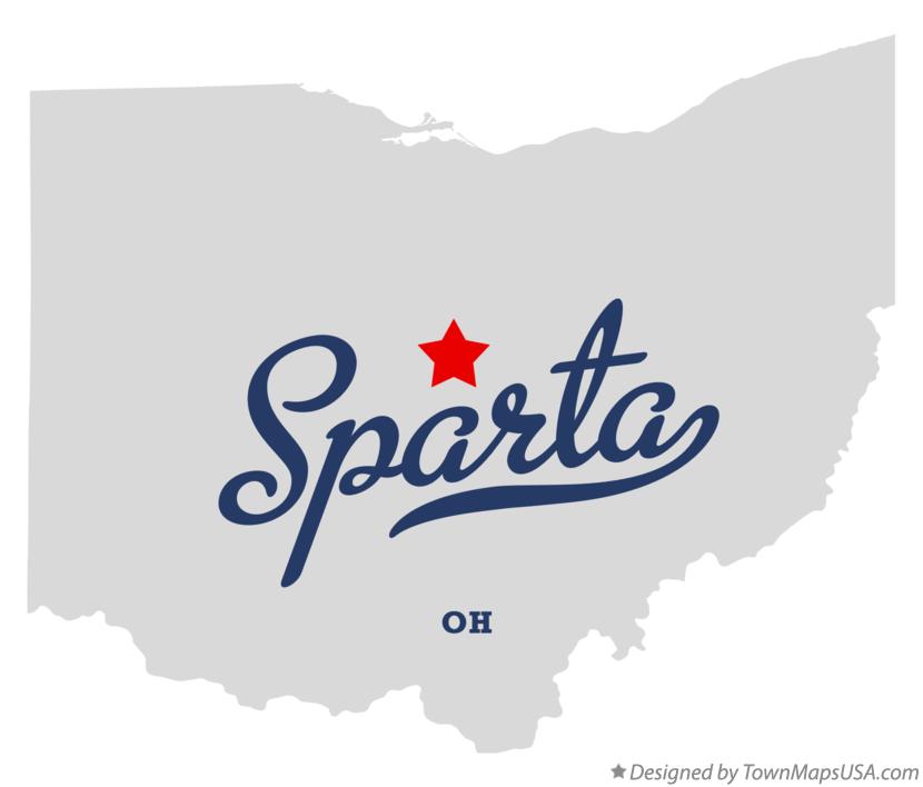 Map of Sparta, OH, Ohio