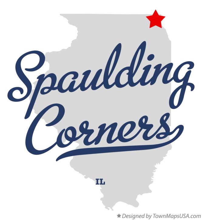 Map of Spaulding Corners, IL, Illinois