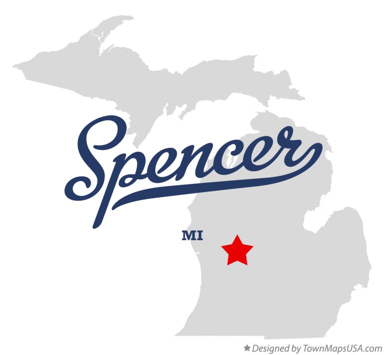Map of Spencer, MI, Michigan
