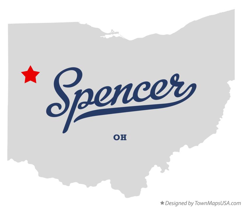Map of Spencer, Allen County, OH, Ohio