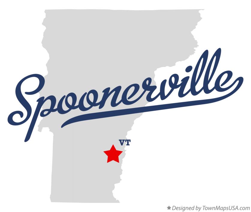 Map of Spoonerville, VT, Vermont