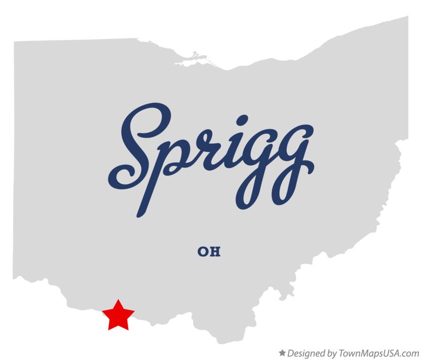 Map of Sprigg, OH, Ohio