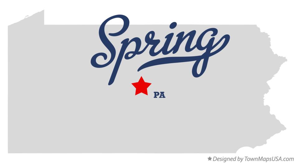 Map of Spring, Centre County, PA, Pennsylvania