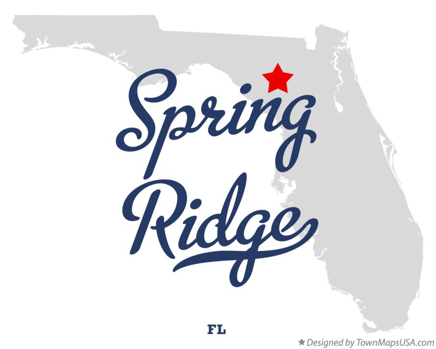 Map of Spring Ridge, FL, Florida