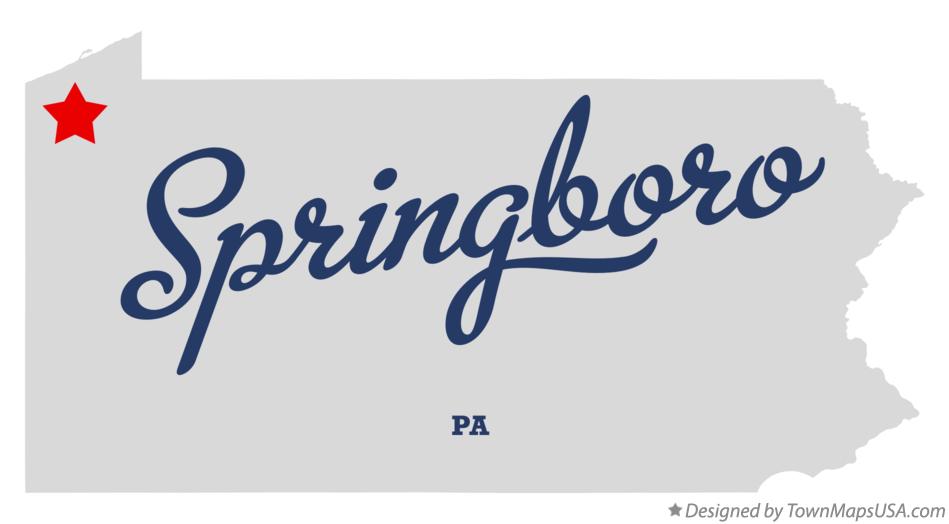 Map of Springboro, PA, Pennsylvania