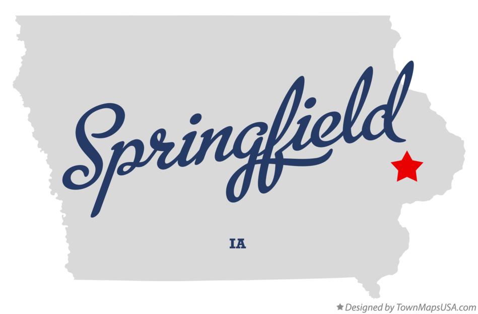 Map of Springfield, Cedar County, IA, Iowa