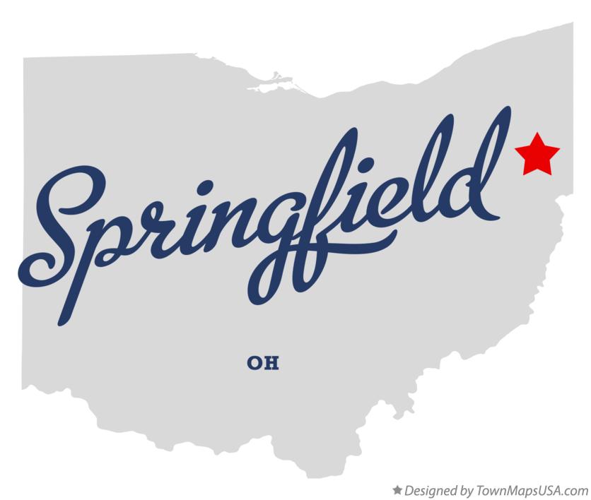 Map of Springfield, Mahoning County, OH, Ohio
