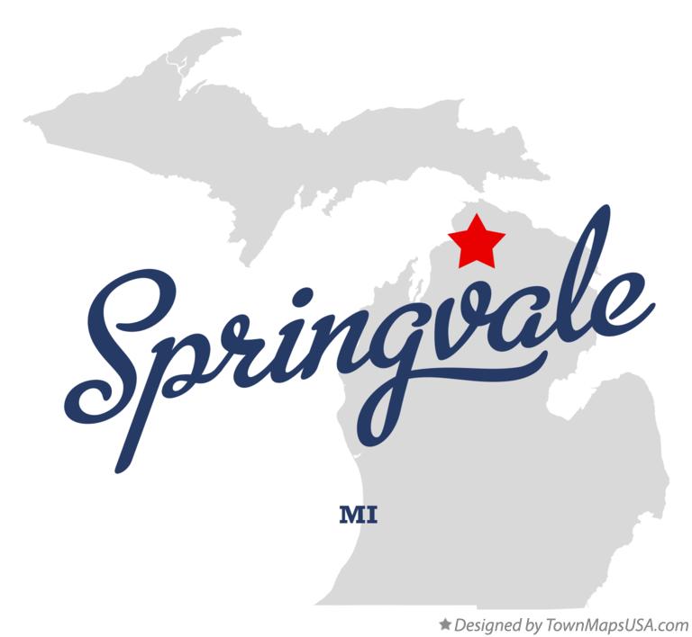 Map of Springvale, MI, Michigan