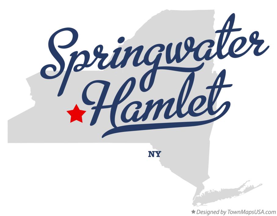 Map of Springwater Hamlet, NY, New York