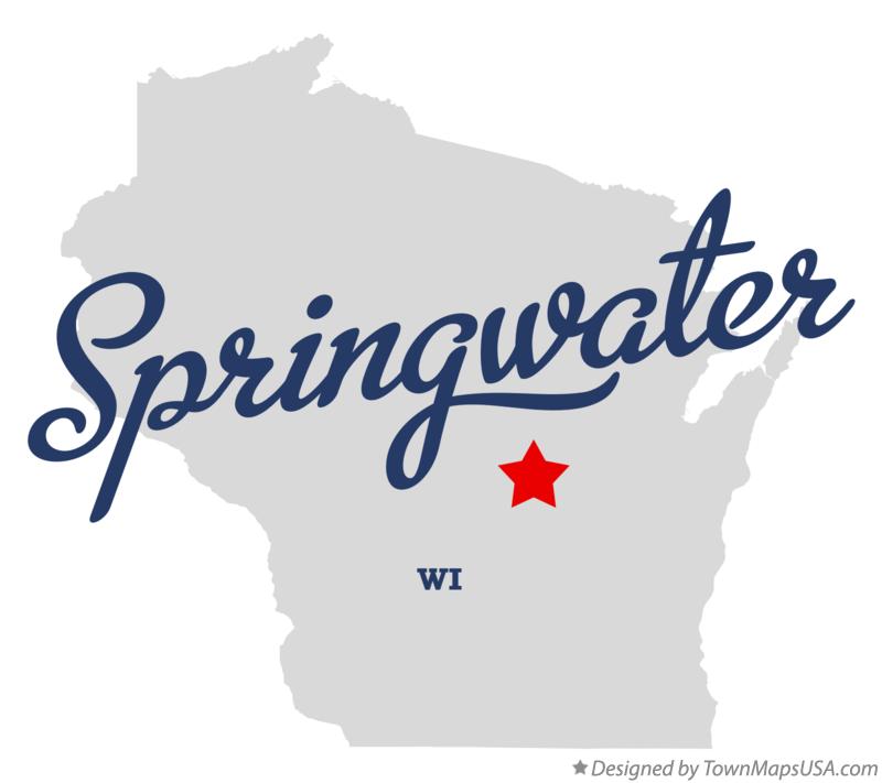 Map of Springwater, WI, Wisconsin