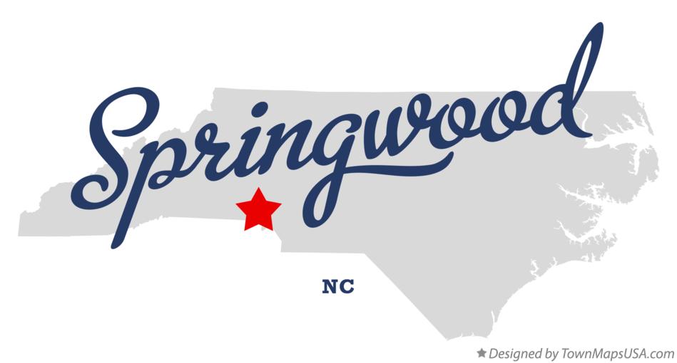 Map of Springwood, NC, North Carolina