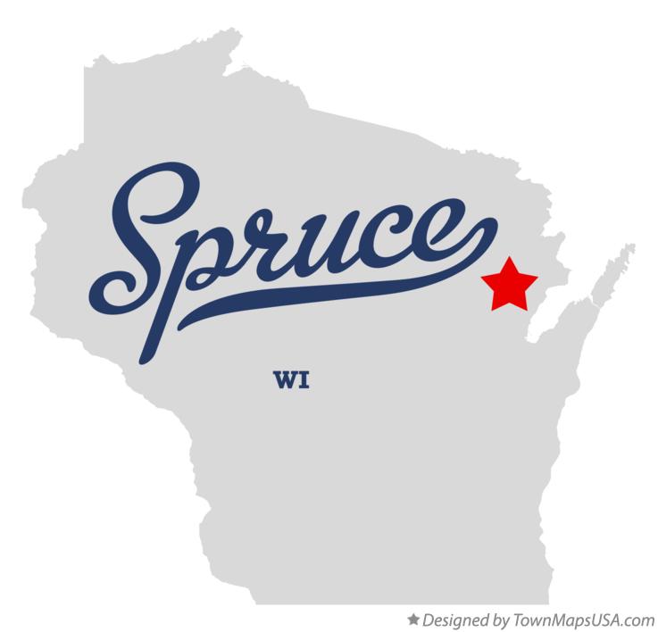 Map of Spruce, WI, Wisconsin