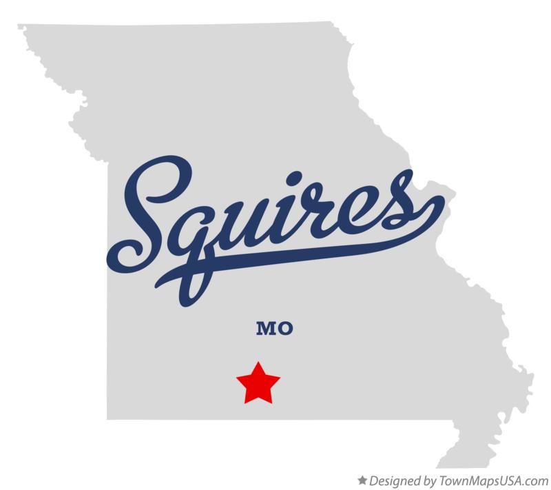 Map of Squires, MO, Missouri