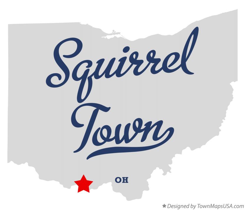 Map of Squirrel Town, OH, Ohio