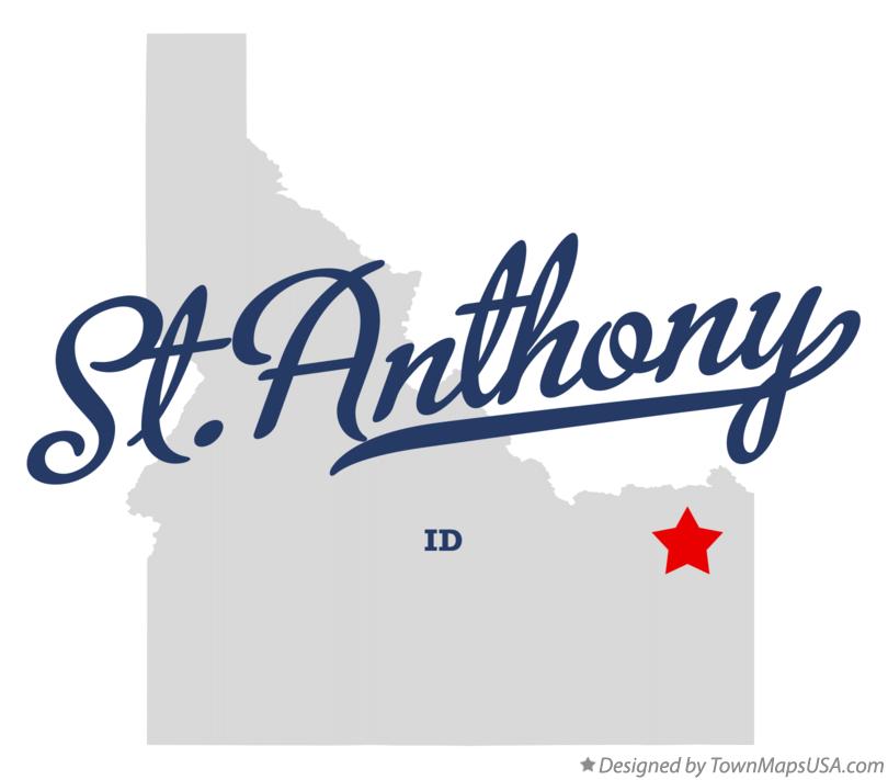 Map of St.Anthony, ID, Idaho