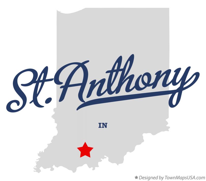 Map of St.Anthony, IN, Indiana