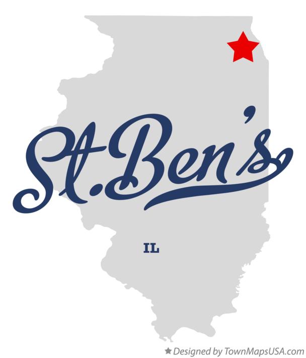 Map of St.Ben's, IL, Illinois