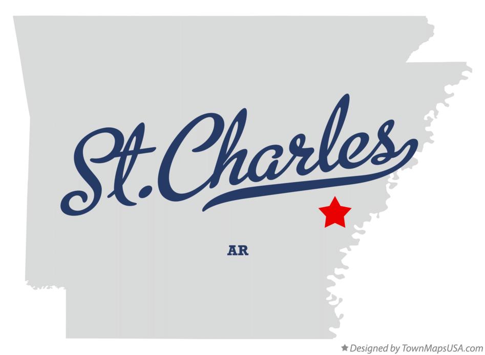 Map of St.Charles, AR, Arkansas